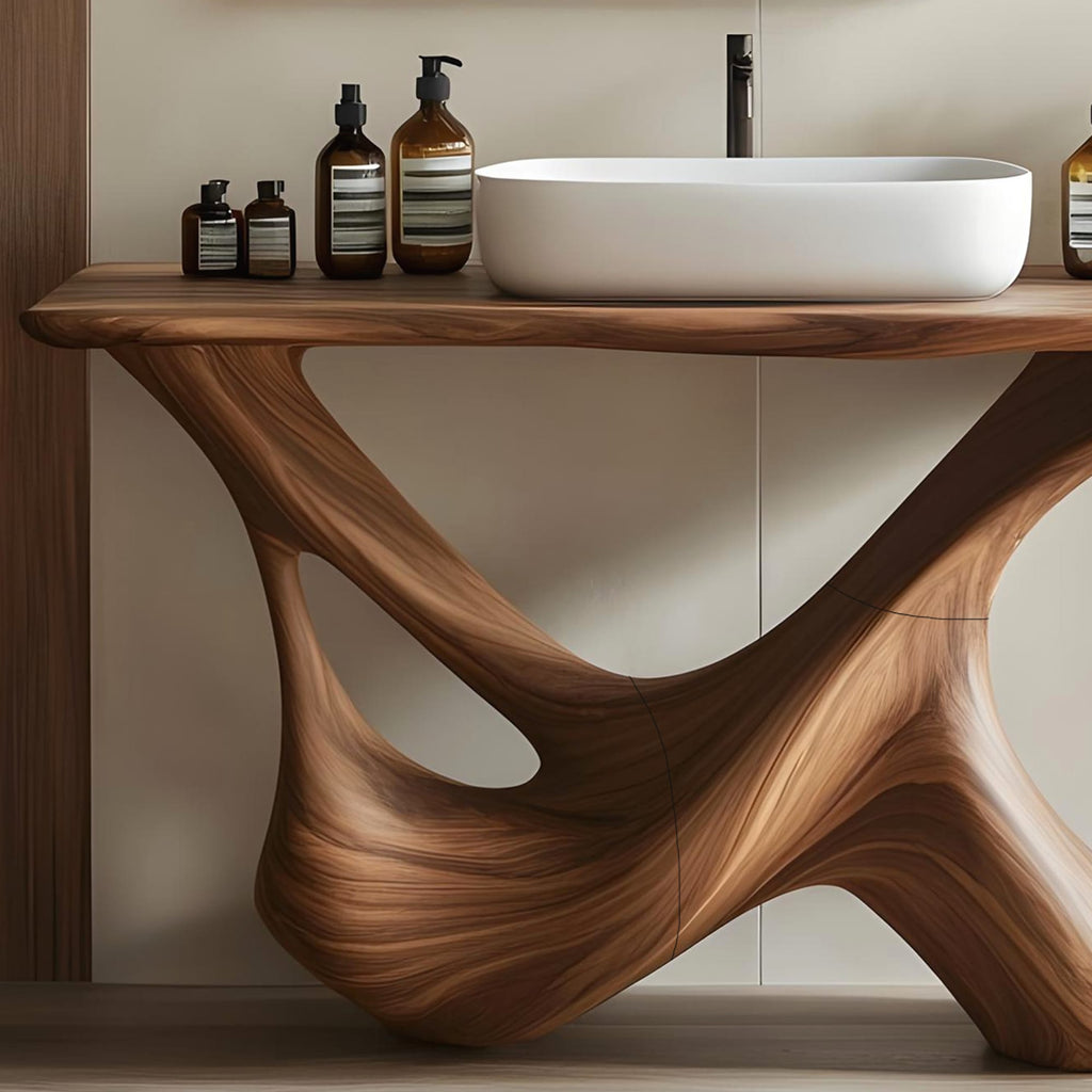 Rustic Bathroom Vanity for Furniture Setup, solid wood, built to order