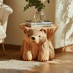 Rustic Bear End Table Side Table, solid wood, built to order