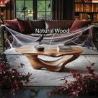 Live Edge Solid Slab Coffee Table