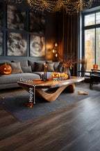 Mid Century Solid Coffee Table Livingroom Decor Trick Or Treat, solid wood, built to order