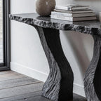 Handcrafted Black Console Table, solid wood, built to order