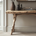 Curve Console Table Handcraft, solid wood, built to order