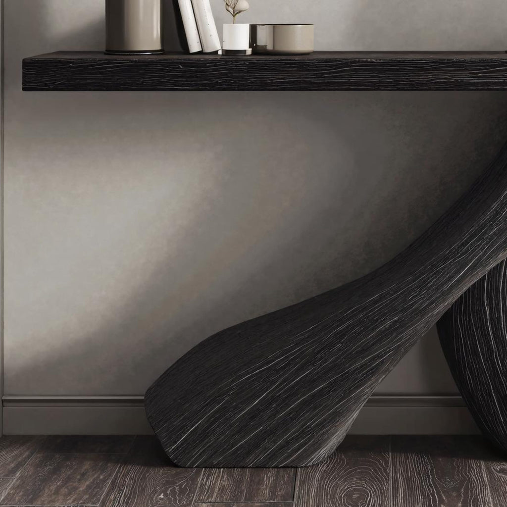 Farmhouse Black Console Table, solid wood, built to order