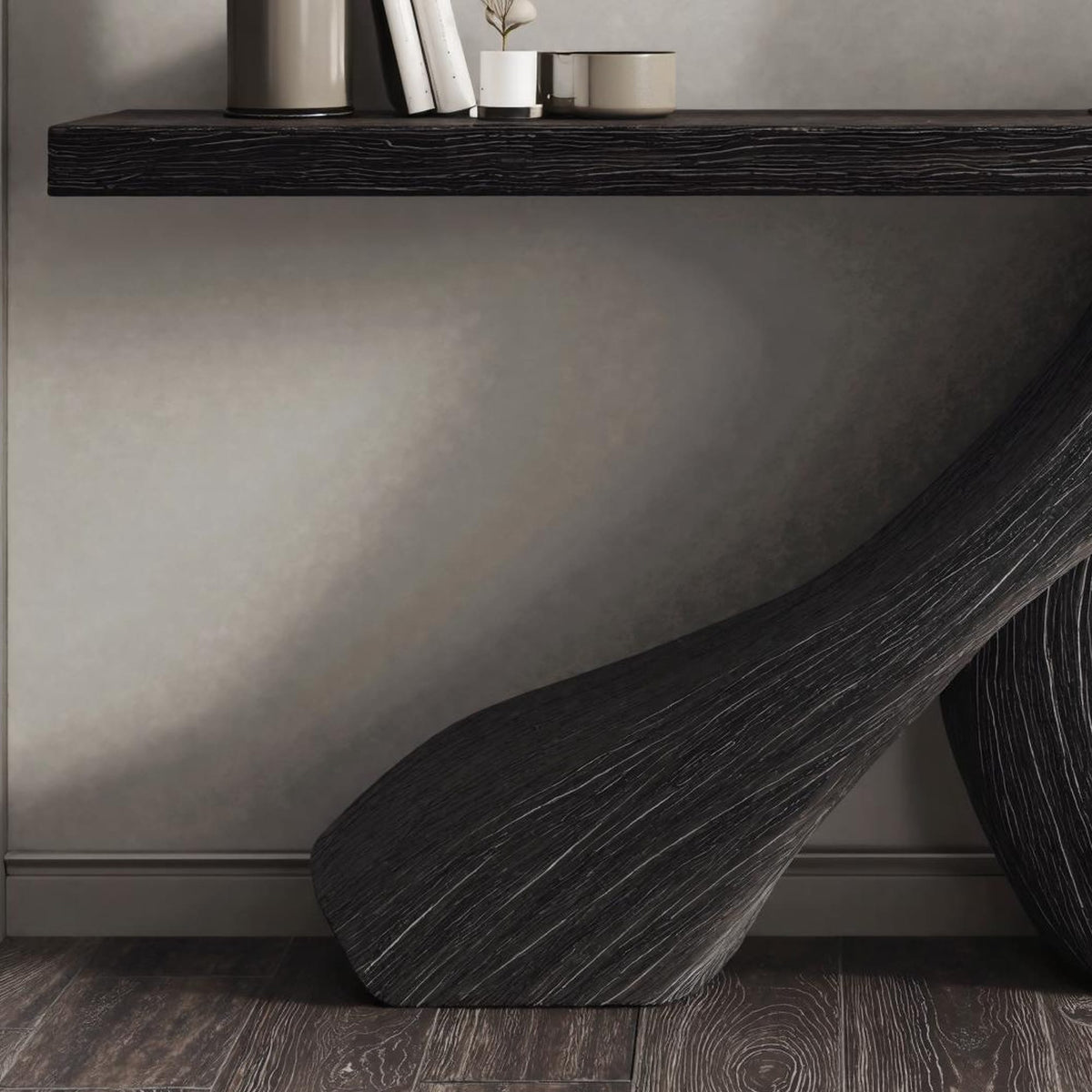 Farmhouse Black Console Table, solid wood, built to order