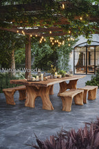 Mid Century Tapered Dining Table