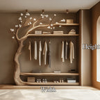 Handmade Clothes Racks Tree Shelves Tier Shelves Decor Room Gift, solid wood, built to order