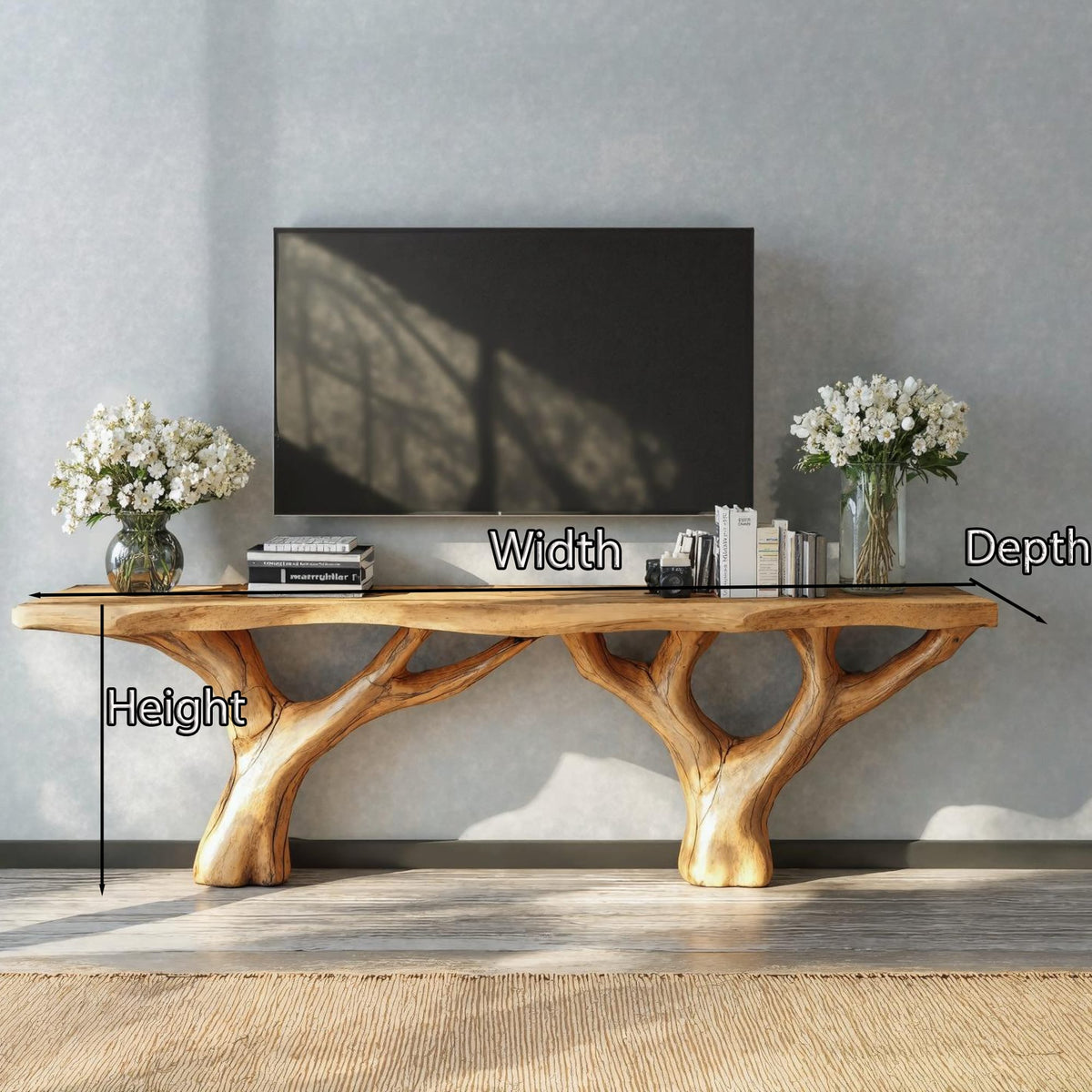 Live Edge Hallway TV Cabinet