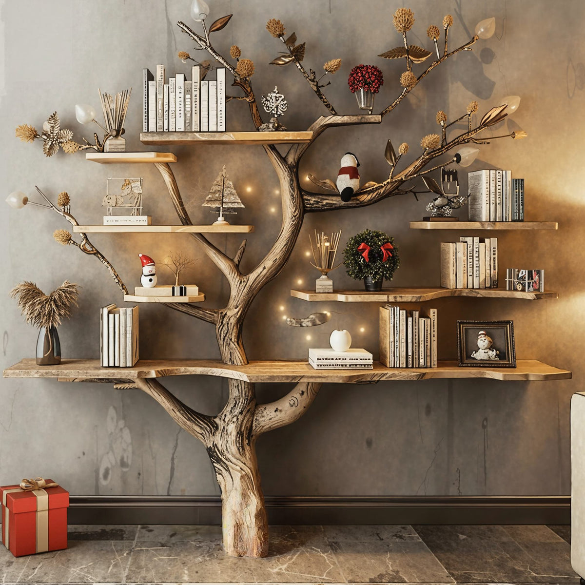 Branch Bookcase Console Table