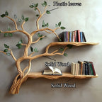 Rustic Branch Floating Shelf Custom Bookcase, solid wood, built to order