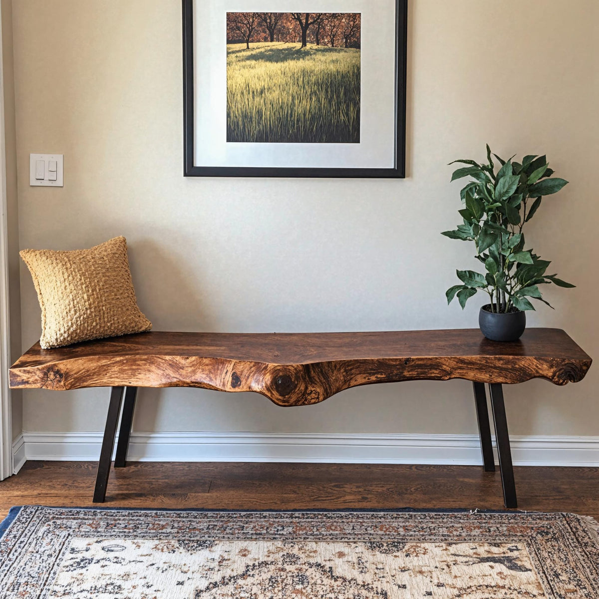Handcrafted Bench, solid wood, built to order