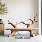 Mid Century Live Edge Bench, solid wood, built to order