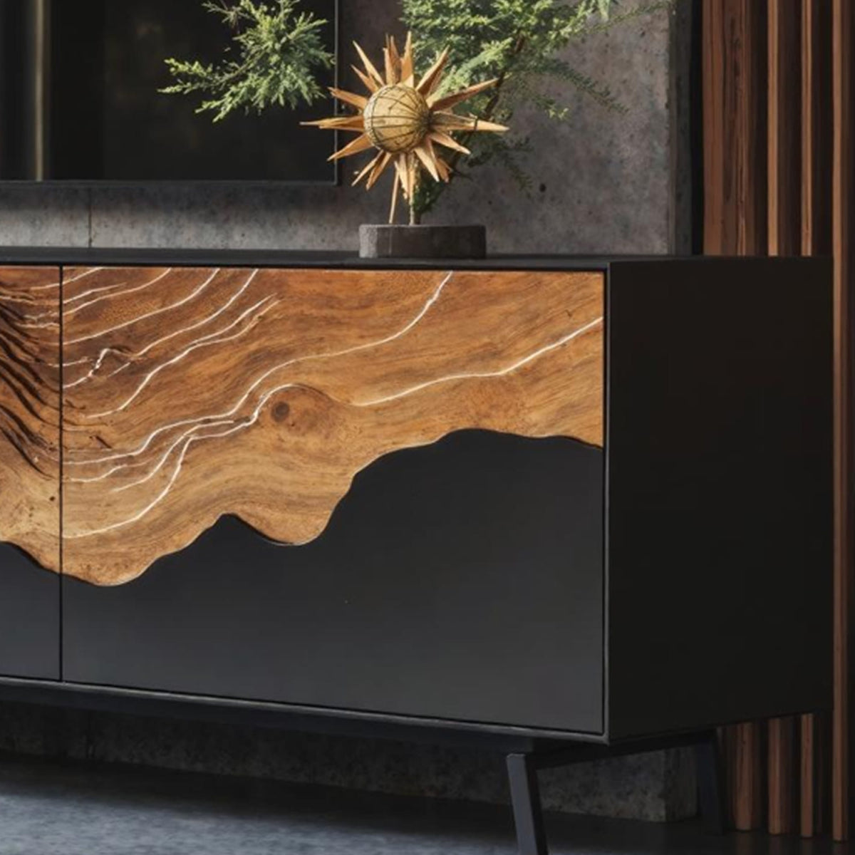 Handcrafted TV Console Table, solid wood, built to order
