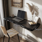 Vintage Wooden Floating Table, solid wood, built to order