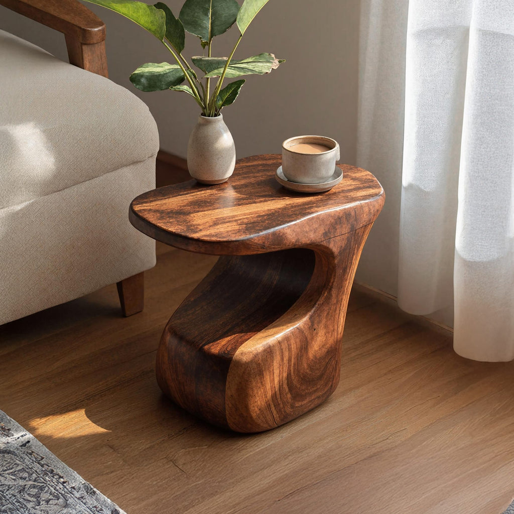 Mid Century Wooden End Table, solid wood, built to order
