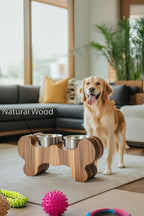 Handcrafted Dog Bowl Stand, solid wood, built to order