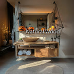 Live Edge Floating Bath Shelf