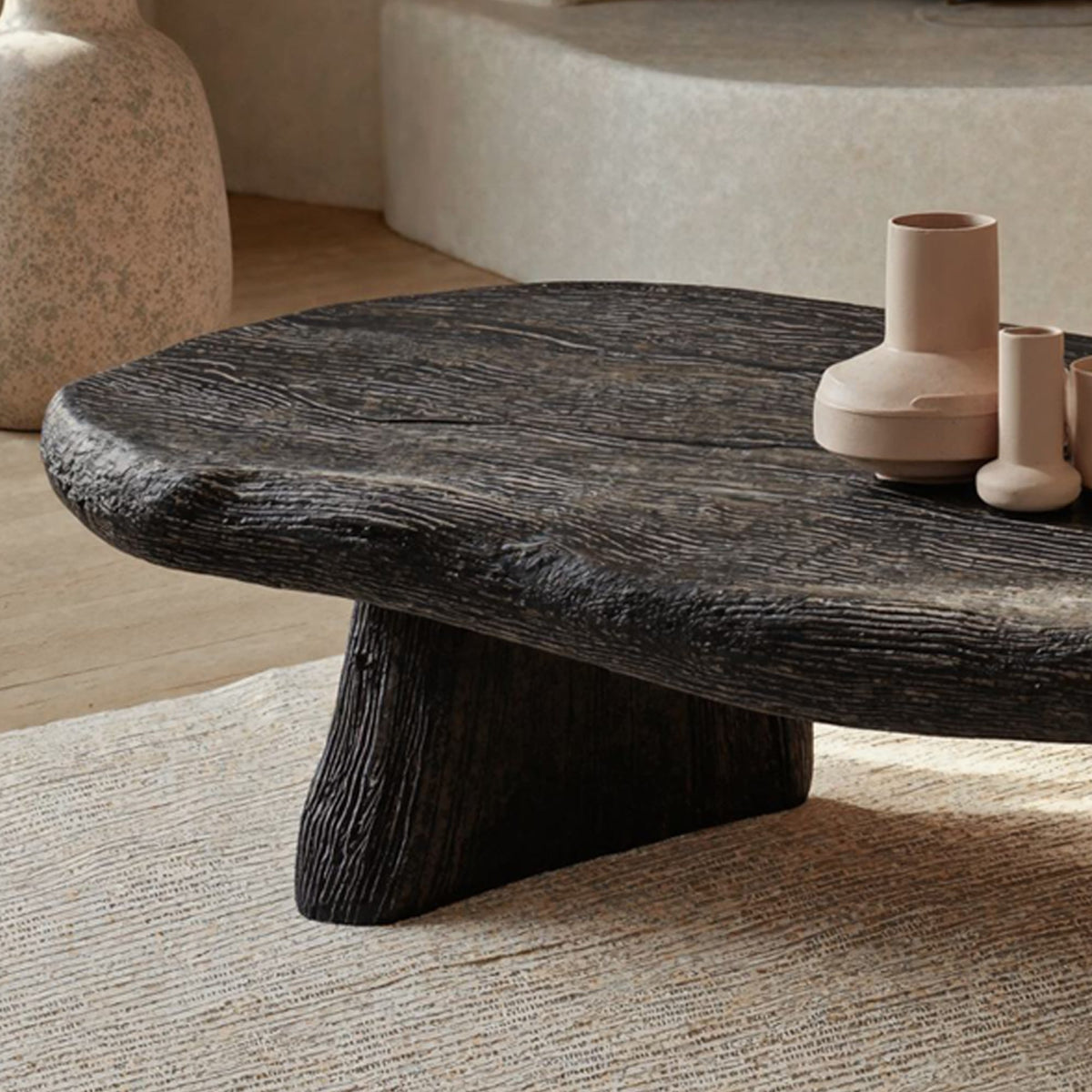 Black Modern Coffee Table Home Decor, solid wood, built to order
