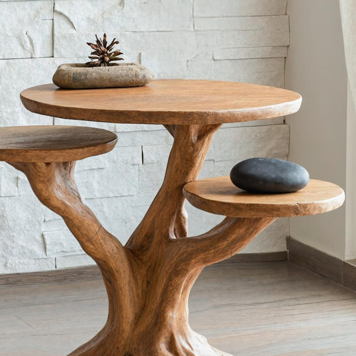 Farmhouse Live Edge End Table Living Room Decor, solid wood, built to order