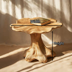 Minimalist Mushroom End Table, solid wood, built to order
