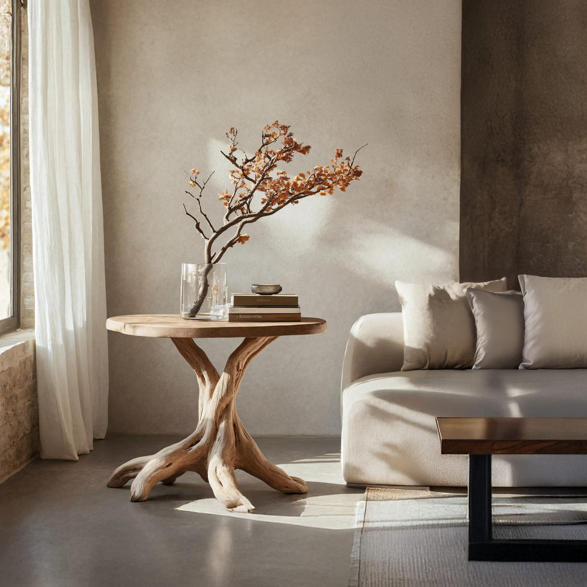 Geometric Display Side Table