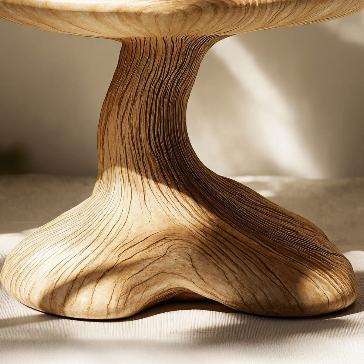 Handcrafted Mushroom End Table, solid wood, built to order