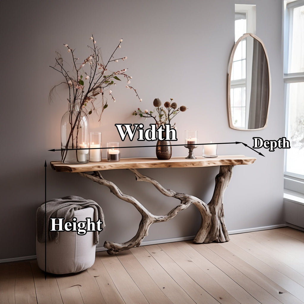 Floating Live Edge Side Table Handcrafted, solid wood, built to order