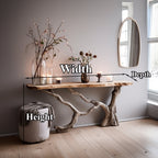 Floating Live Edge Side Table Handcrafted, solid wood, built to order
