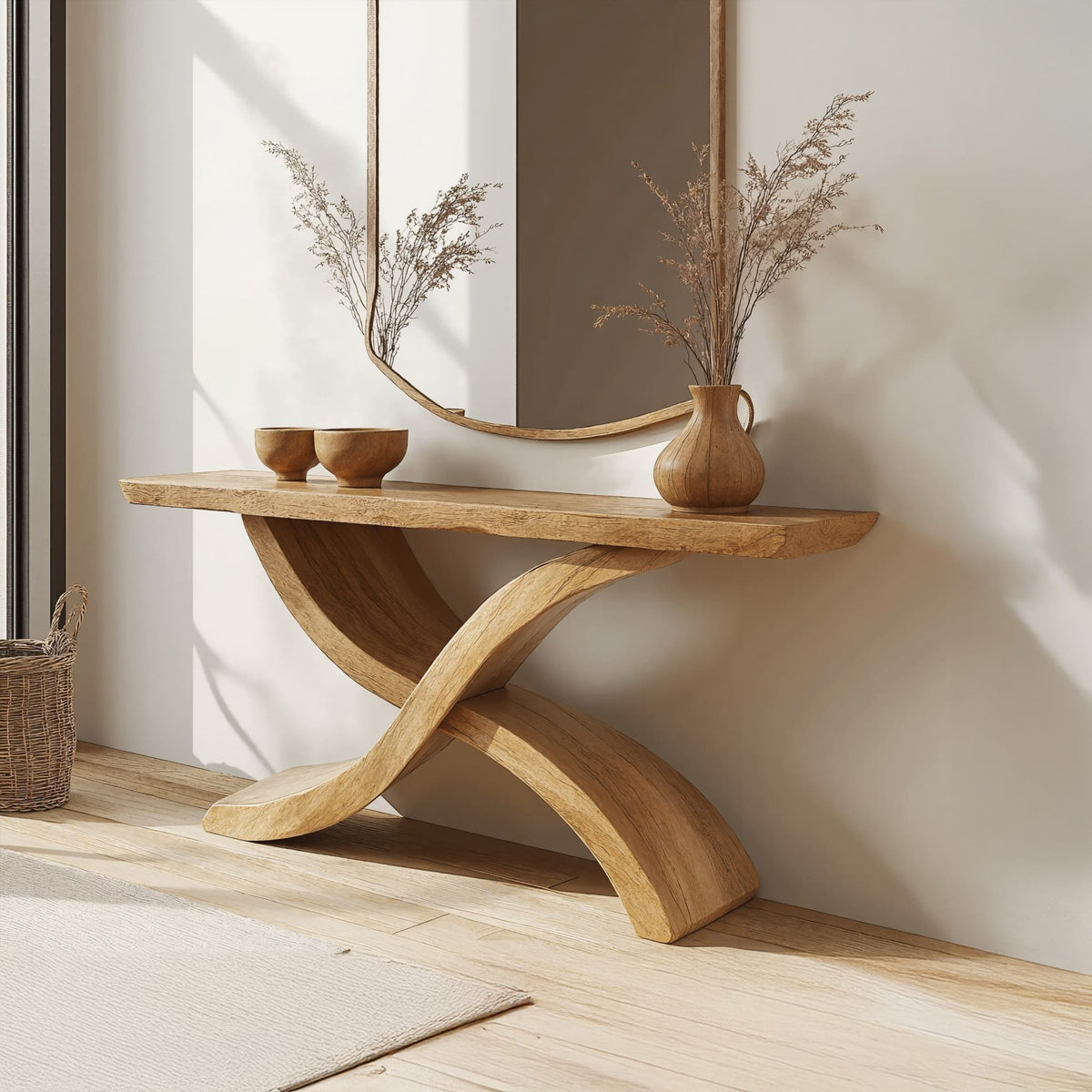 Live Edge Console Table Handcrafted Entryway Table, solid wood, built to order