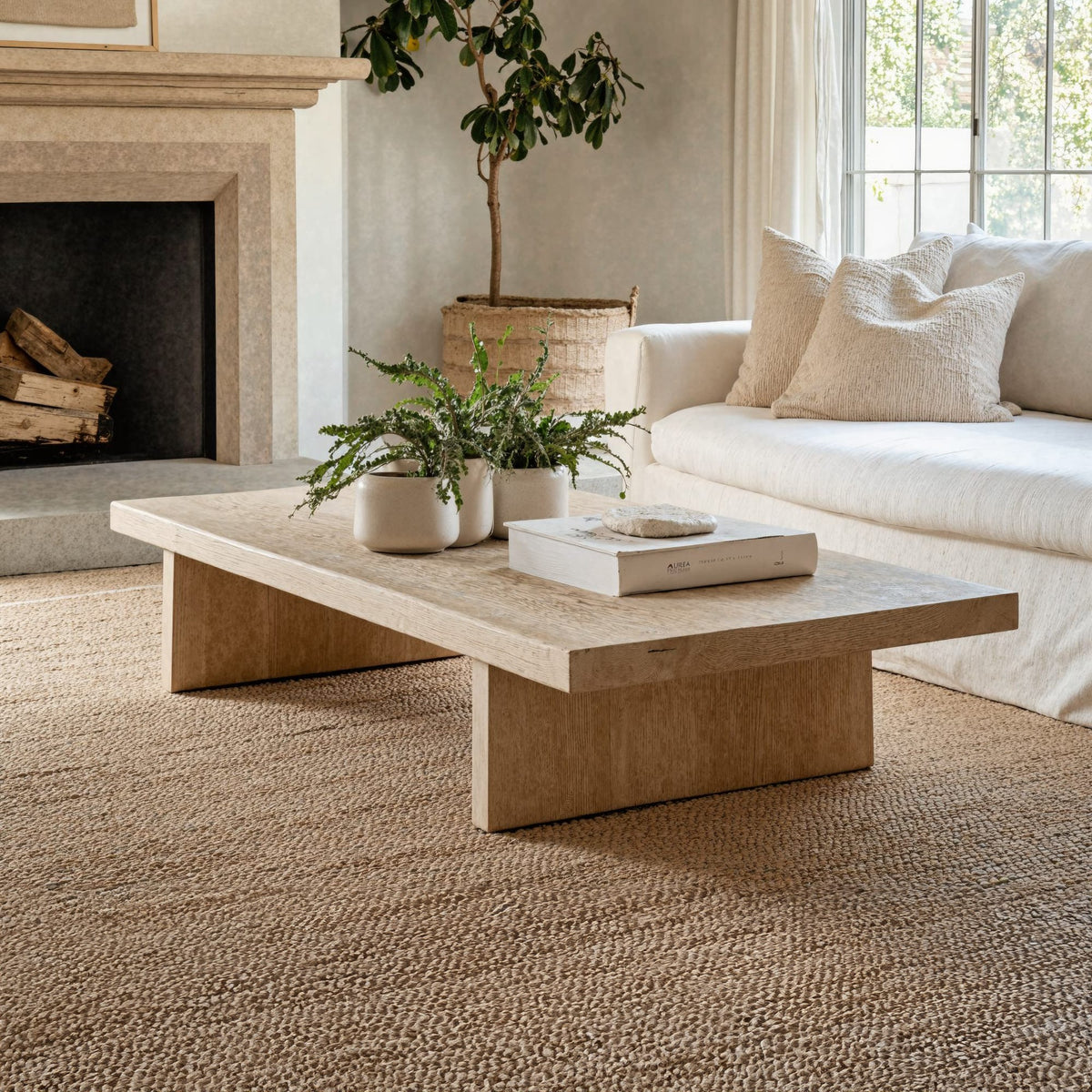 Living Edge Oak Coffee Table, solid wood, built to order