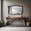 Decorative Wooden Floating Edge Console Table, solid wood, built to order