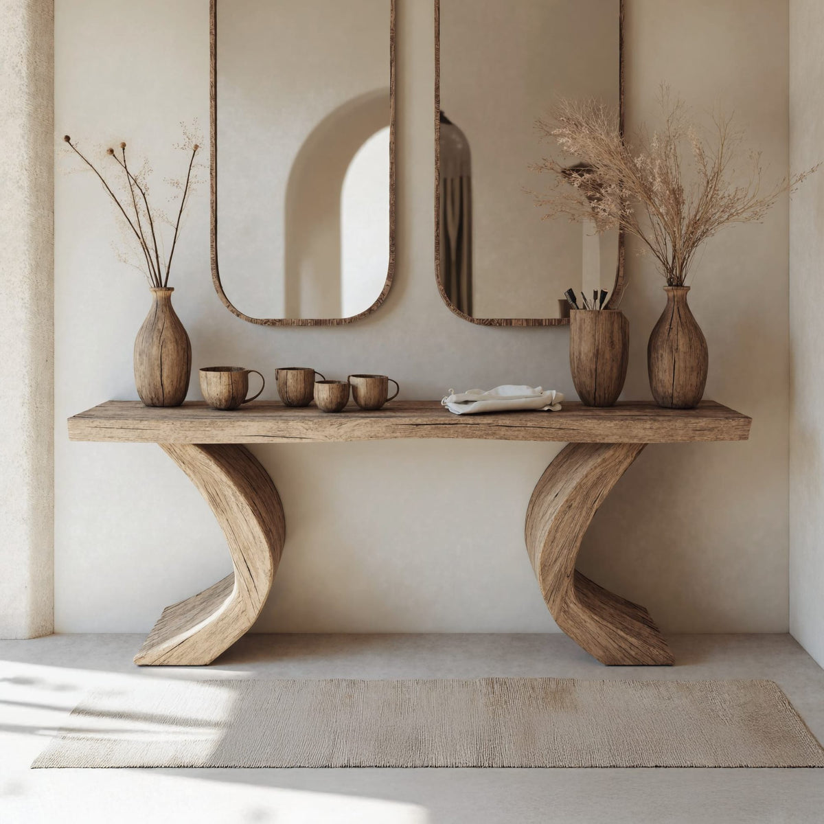 Live Edge Console Table Handcrafted Hallway Table, solid wood, built to order