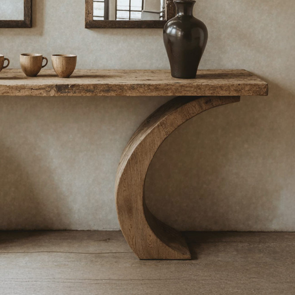 Live Edge Console Table Handcrafted Side Table, solid wood, built to order