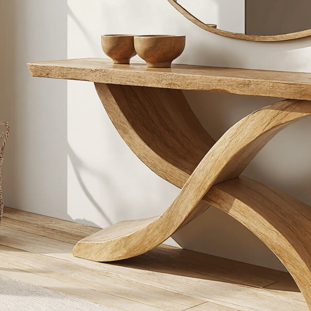 Live Edge Console Table Handcrafted Entryway Table, solid wood, built to order