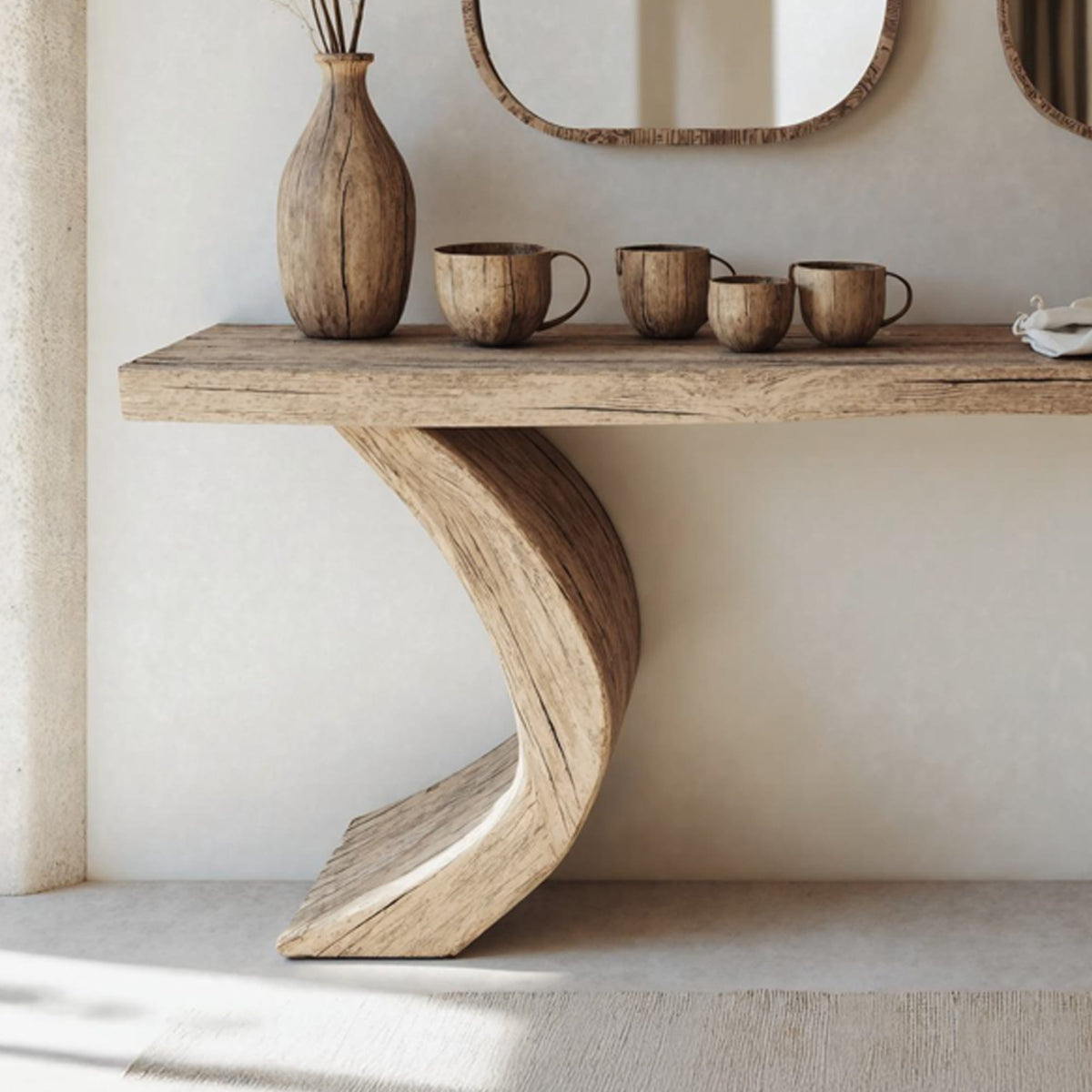 Live Edge Console Table Handcrafted Hallway Table, solid wood, built to order