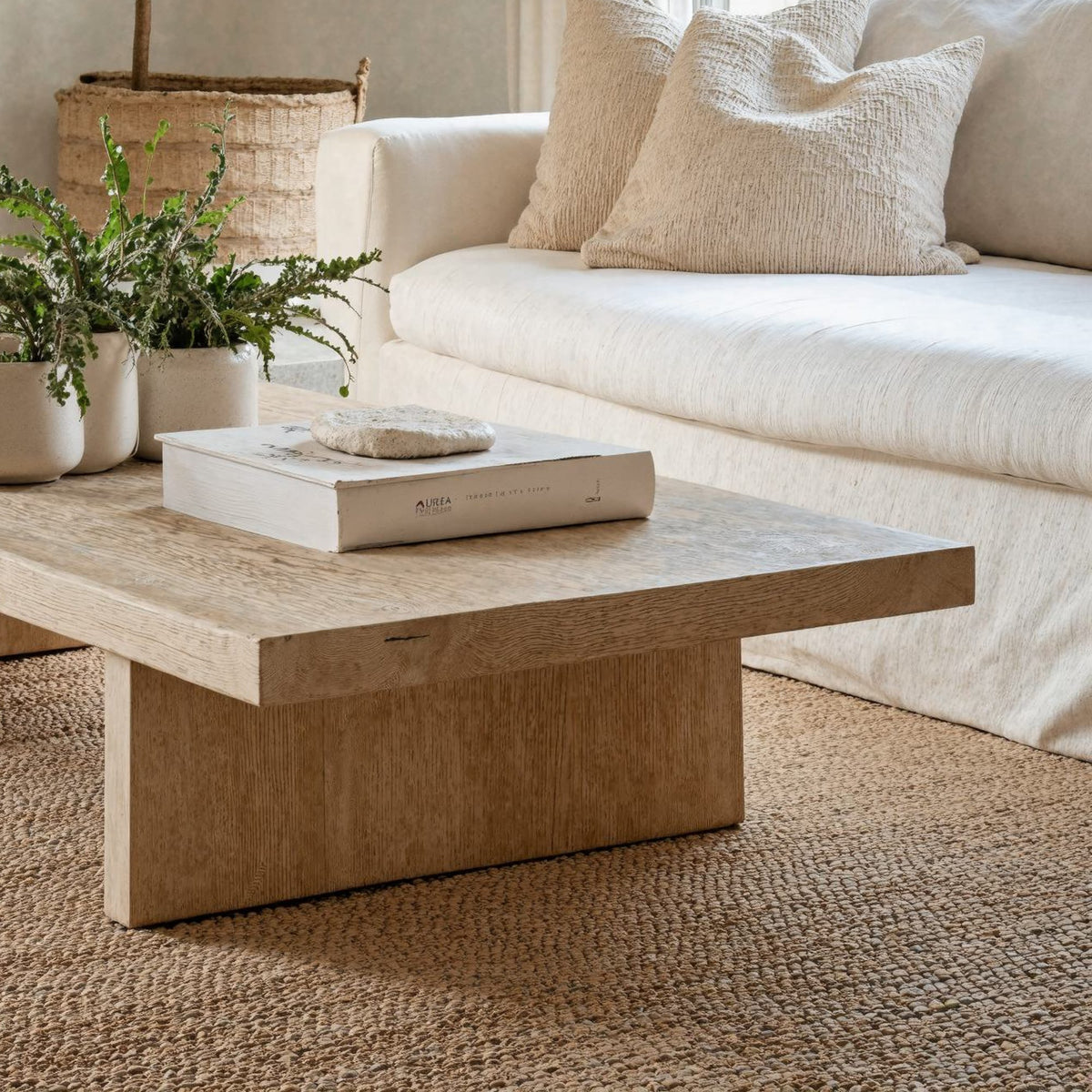 Living Edge Oak Coffee Table, solid wood, built to order