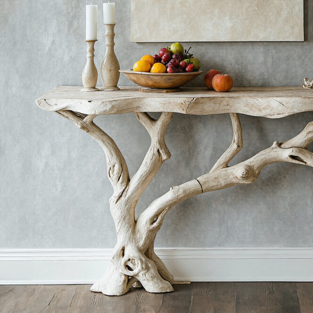 Floating Edge Side Table Handcraft Wooden, solid wood, built to order