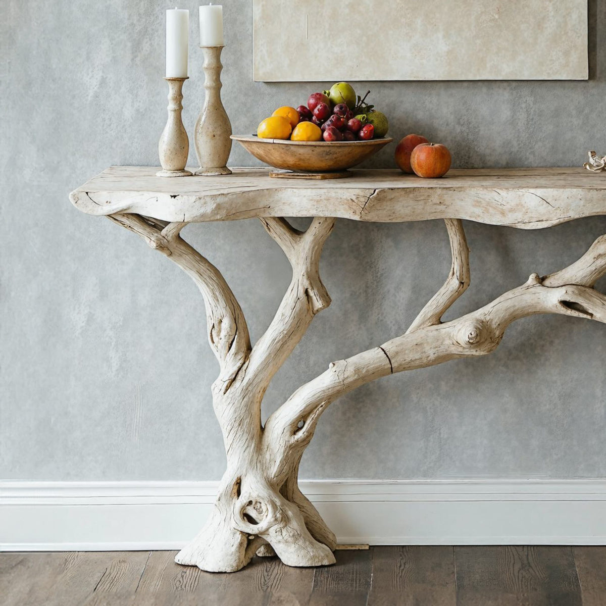 Floating Edge Side Table Handcraft Wooden, solid wood, built to order