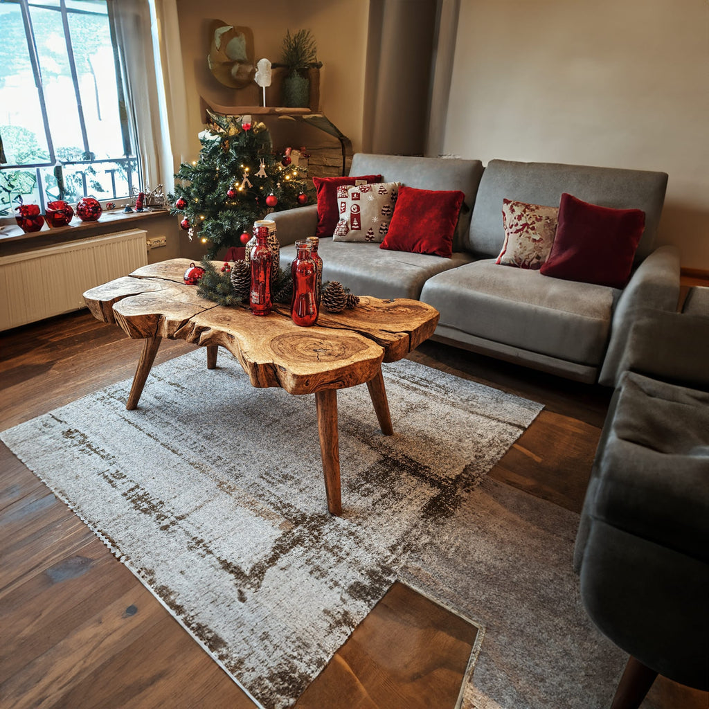 Solid Live Edge Console Coffee Table