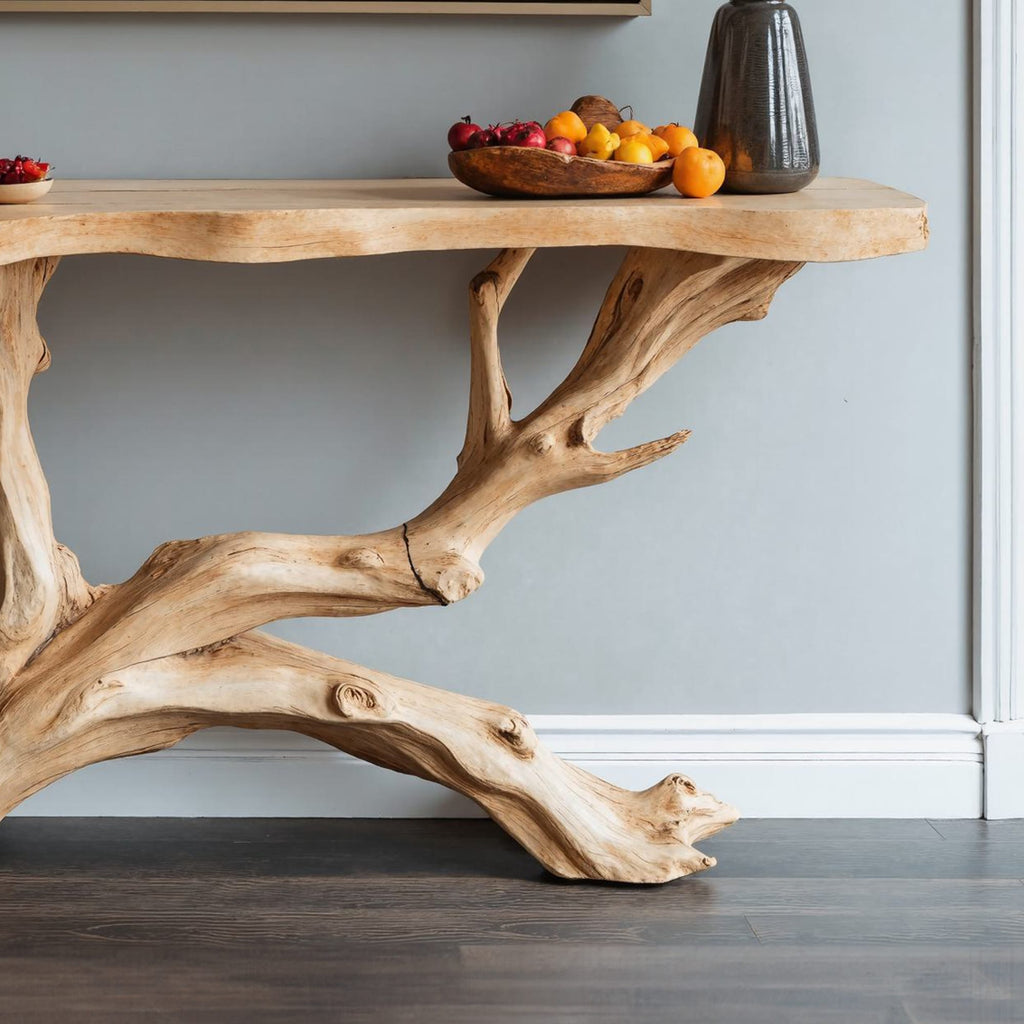 Floating Edge Entryway Table Farmhouse Decor, solid wood, built to order