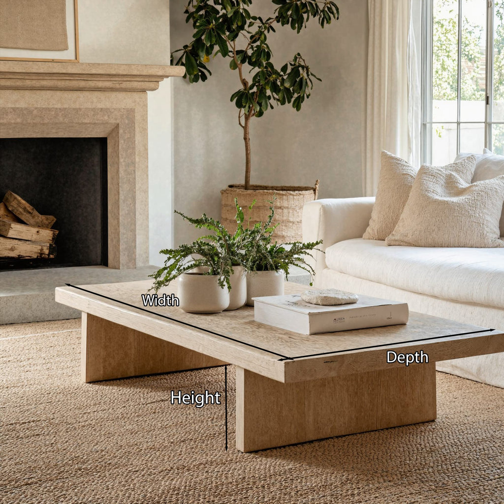 Living Edge Oak Coffee Table, solid wood, built to order