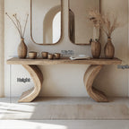 Live Edge Console Table Handcrafted Hallway Table, solid wood, built to order