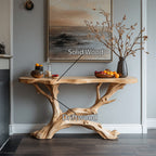 Floating Edge Entryway Table Farmhouse Decor, solid wood, built to order